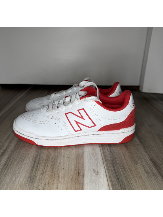 New Balance Other - New Balance BB80 v1 Big Kids’ Lace-Up Sneakers, White/True Red Youth Sz 4